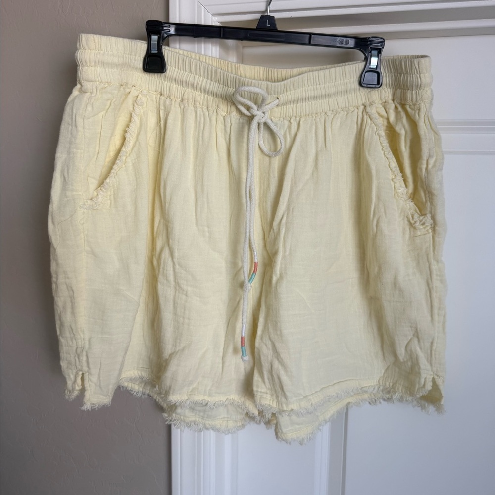 Lane Bryant Light Yellow High Waist Shorts